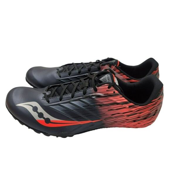 Saucony Running Shoes Spitfire Men’s 14 Track Spikes Red Athletic Sneakers New